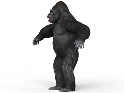 Gorilla With PBR Textures Low-poly 3D model