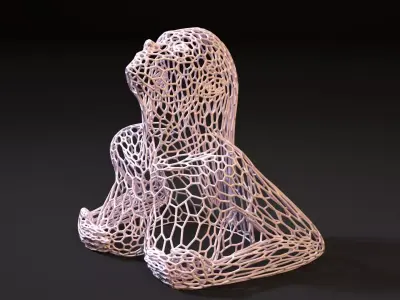 Elf girl bust 3D print model
