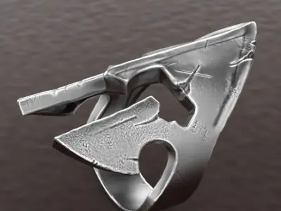 Gladiator ring Silver Gold  Print 3D print model