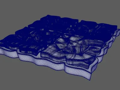 High Poly 4 Petals floral pattern 3D Print Model 3D print model