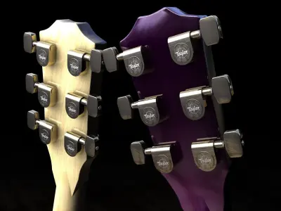 Taylor 612 Acoustic Guitar 3D model