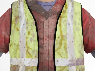 Worker construct Pack Low-poly 3D model Low-poly 3D model