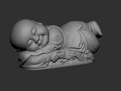 monk sleeping 3D print model