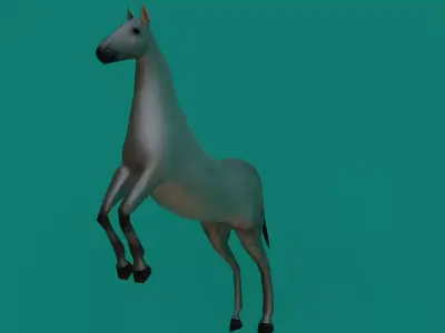 HORSE LOW POLY RIGGED AND ANIMATED 3D MODEL Low-poly 3D model