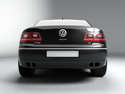 Volkswagen Phaeton 2011 Low-poly 3D model