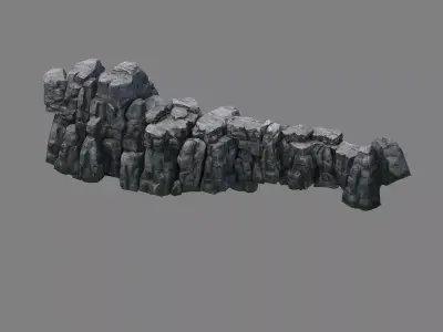 Stone Kazlog shallow bay - coast stones 01 3D model