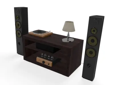 HiFi stereo system 3D model