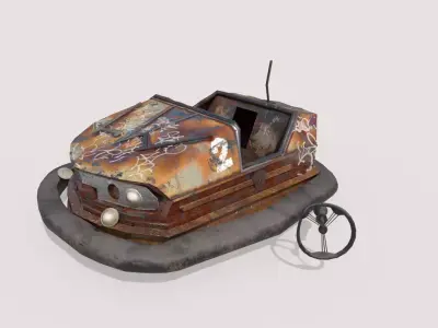 Abandoned Pripyat Bumper Car-Dodgem Car 4 3D model
