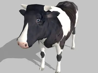 cow holstein Low-poly 3D model