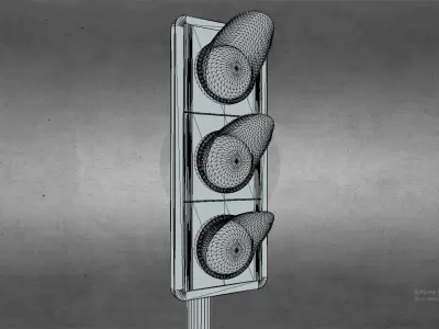 Traffic Light 3D Model Free low-poly 3D model
