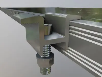 8-Solar Panel 160Wp 1480x670x30mm 3D model