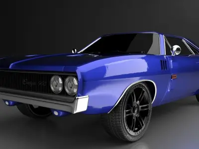 1969 Dodge Charger 500 Hemi Maya 3D Model 3D model