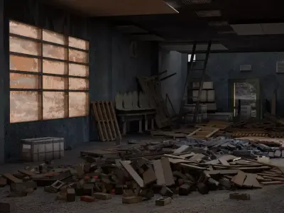 Abandoned Building Rubble - Environment 02 Free low-poly 3D model