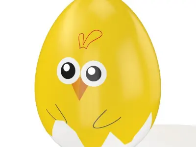 Easter egg N001 Low-poly 3D model