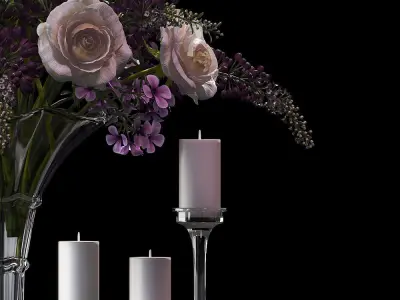 Flower Vase Set 3D model