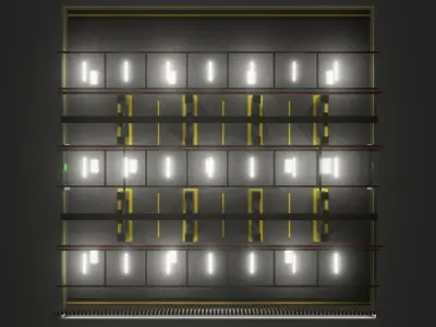 underground parking Low-poly 3D model