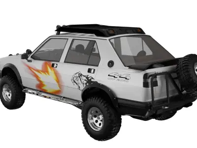 Alfa Romeo Giulietta 1977 4x4 Off-Road 3D Model 3D model