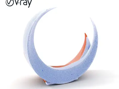 Abstract Metal Sculpture Model Pack Low-poly 3D model