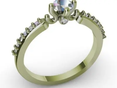 engagement ring model luxury anillo de compromiso modelo luxury 3D print model