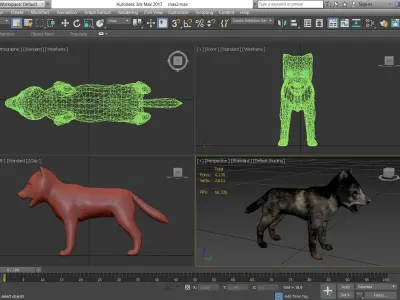 Animal - puppy Low-poly 3D model