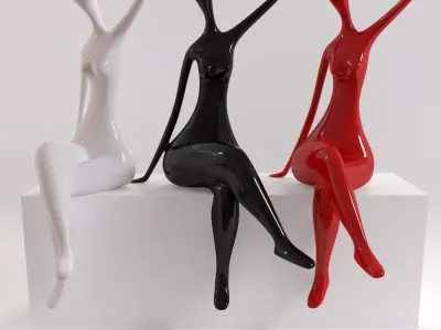 Lady Statues Collection 3D Model Pack