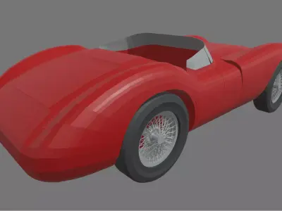 Low Poly Sport Classic Car 01 Low-poly 3D model