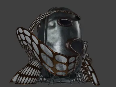 Solarpunk PBR  sci-fi building 3D model