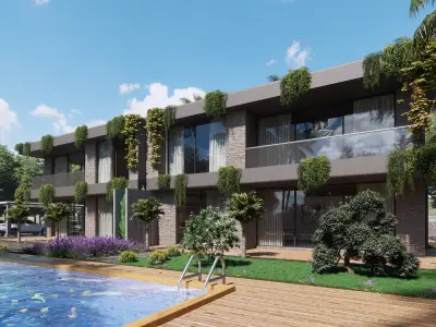 Botanic Social Villa Houses Model 3D model