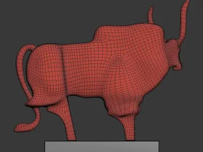 Sculpture African buffalo 3D model