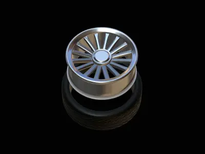 4 PACK WHEELS CUSTOM MODEL CAR RIMS WITH TIRE Free 3D print model