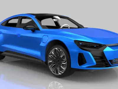 Modern Sedan Car 3D model