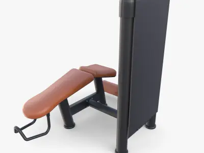 Leg curl machine 3D model