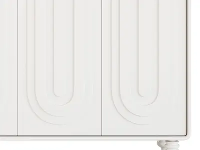 Cream style shoe cabinet 3D model