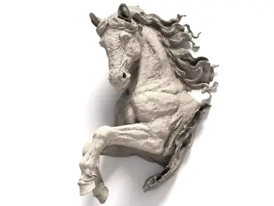 Horse sculpture Low-poly 3D model purchase