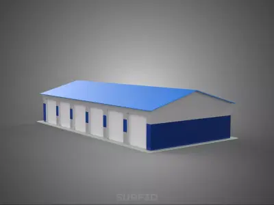 RACE TRACK PITSTOP LANE MOTORSPORT RACING PIT STOP GARAGE DOOR 3D model