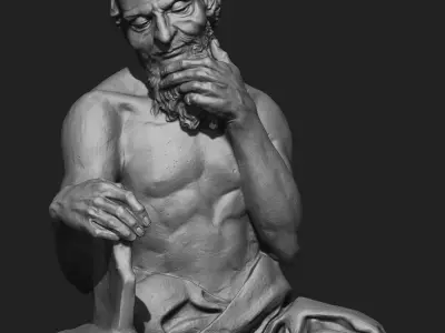 Saint jerome Character Sculpture Zbrush 2019 HighPoly 3D model