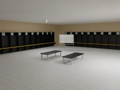 Football Stadium Low-poly 3D model 19