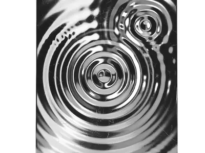 Water Ripple 3D Wall Art Decorative metallic relief 3D model