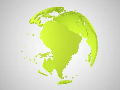 Globe Shell Lime 3D model