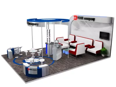 Booth Exhibition Stand a579a 3D model