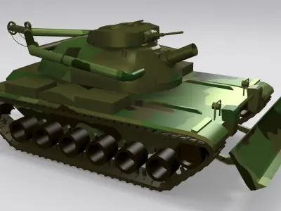 M728 Combat Engineer Vehicle Low-poly 3D model