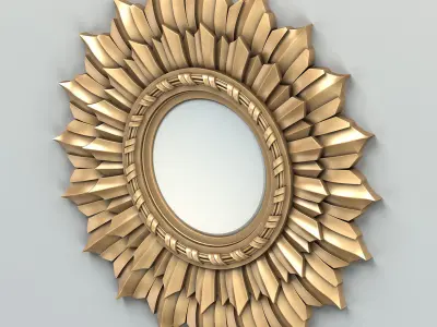 Round mirror frame 005 3D model