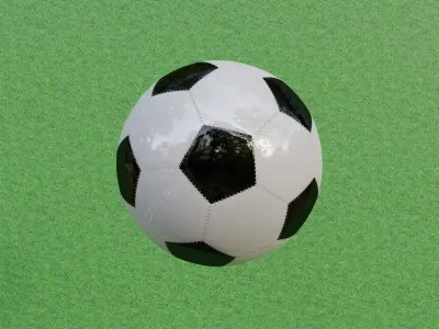 Soccer ball low-poly game-ready Low-poly 3D model