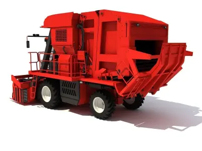 Cotton Picker Harvester 3D model