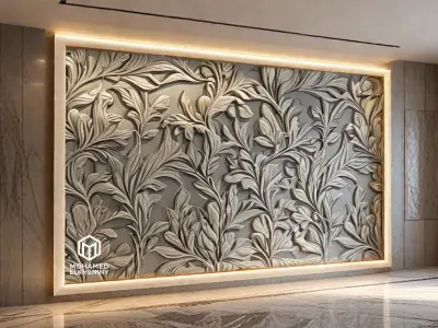 CNC Wall Panels Modern Wall Decor 06 3D print model