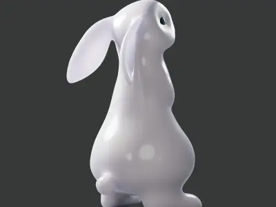 Hairless bunny decoration 3D print model
