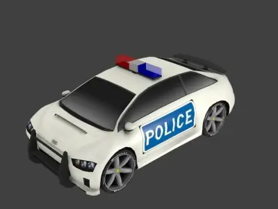 Police Car Sport  Audi Concept AAA Low-poly 3D model