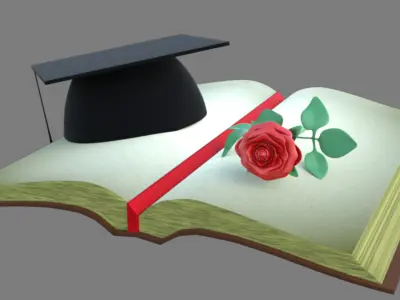 Book Rose Hat 3D print model