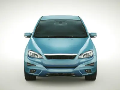 Generic Small City car v5 Low-poly 3D model