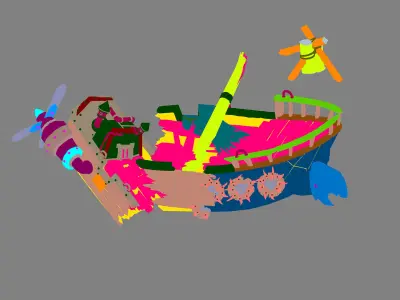 Game Steam Harbour - Goblin Breaking 01 3D model
